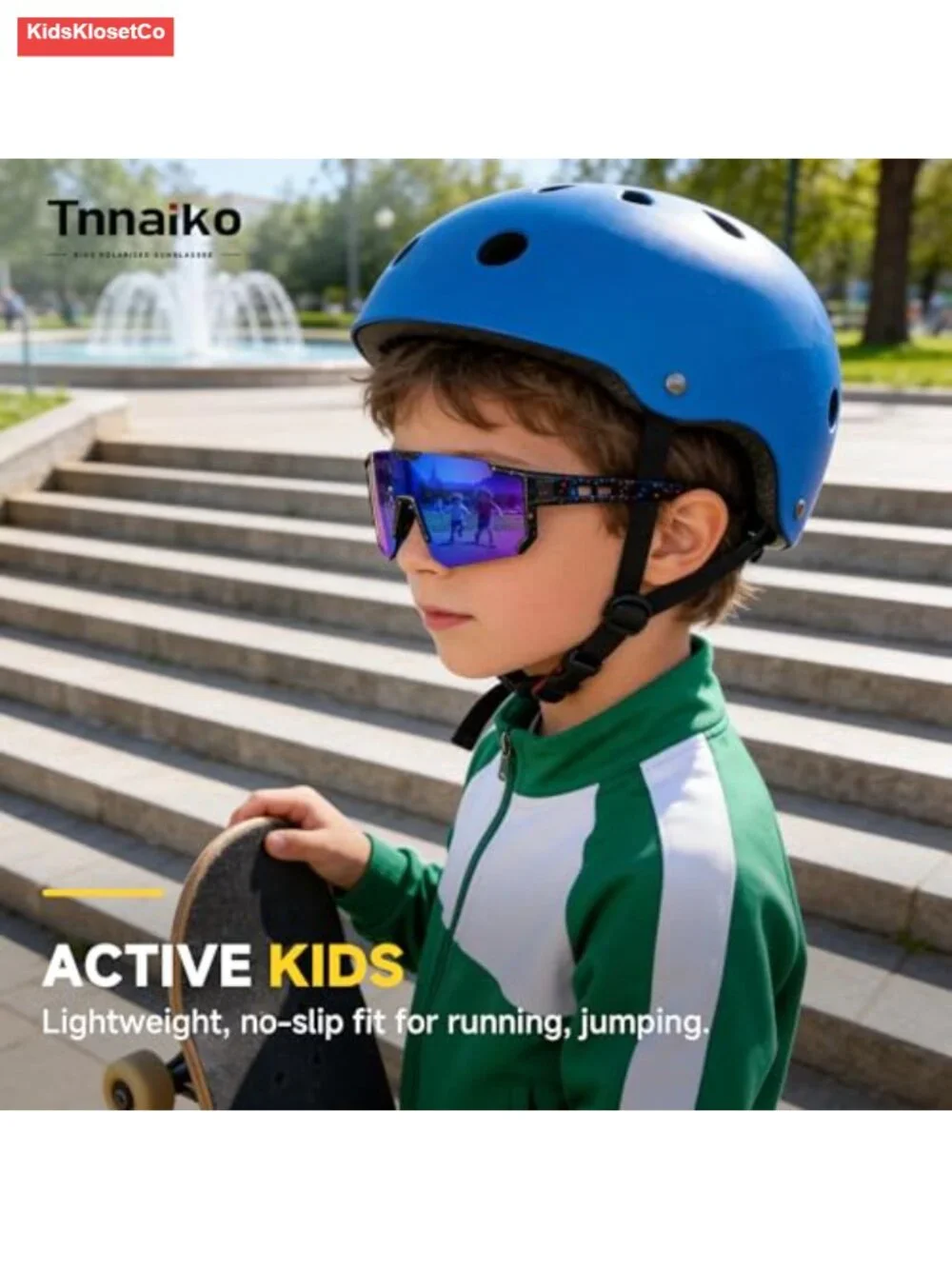Youth Polarized Sports Sunglasses for Baseball Cycling UV Protection
